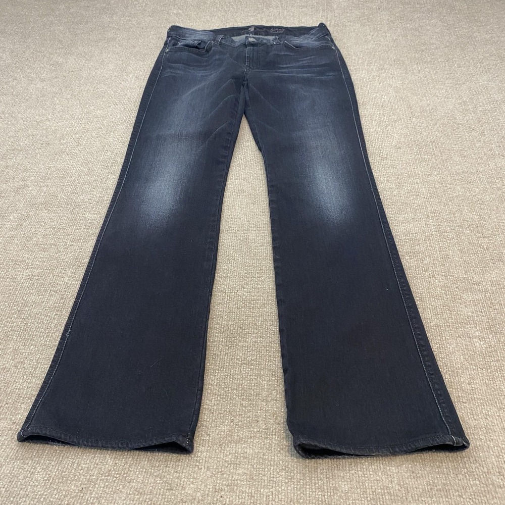 7 For All Mankind Kimmie Bootcut Jeans Womens 32 Dark Wash Y2K Stretch USA